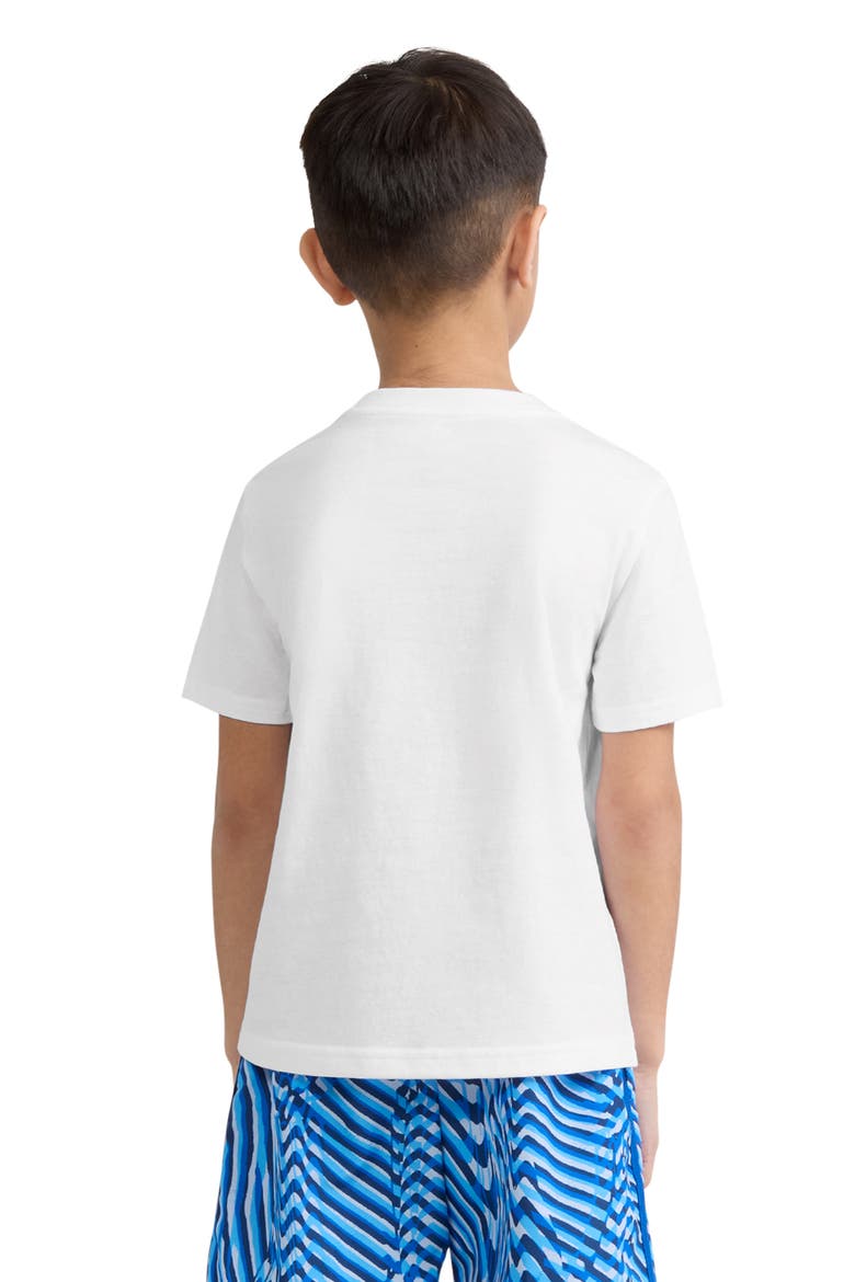 Kids' Kick Graphic Cotton Blend T-Shirt, Alternate, color, WHITE