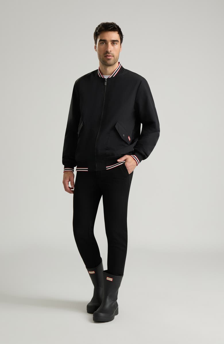 Hunter Gaston Water Repellent Bomber Jacket, Alternate, color, Black