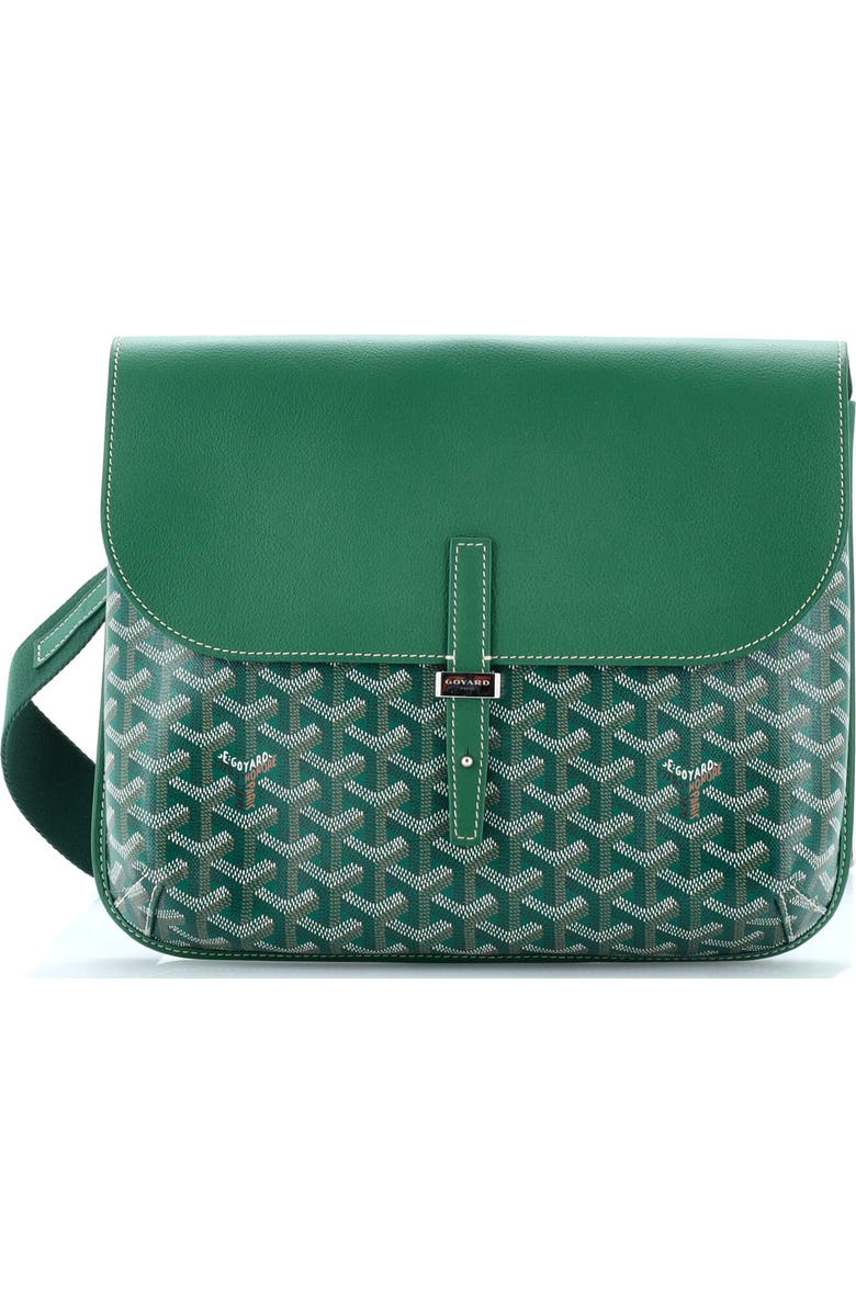 Pre-Owned Goyard Coursier Messenger Bag Coated Canvas and Leather, Main, color, Green