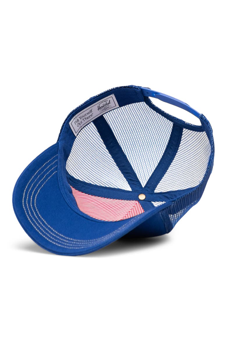 Kids' Whaler Mesh Trucker Hat, Alternate, color, SODALITE BLUE/WHITE STITCH