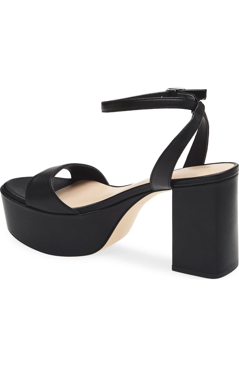 Stuart Weitzman Gala Mid Platform Sandal, Alternate, color, Black