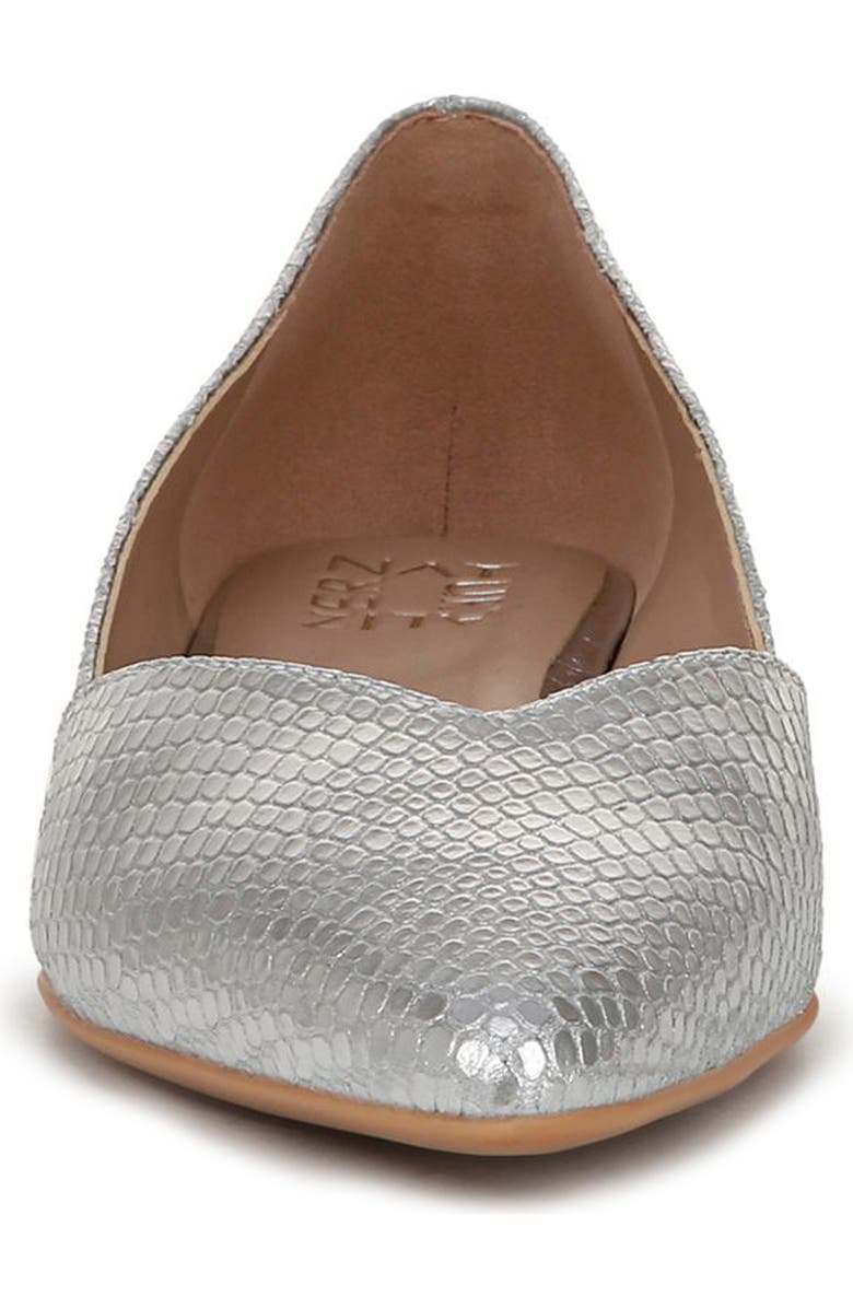 Naturalizer Havana Pointed Toe Flat, Alternate, color, Silver