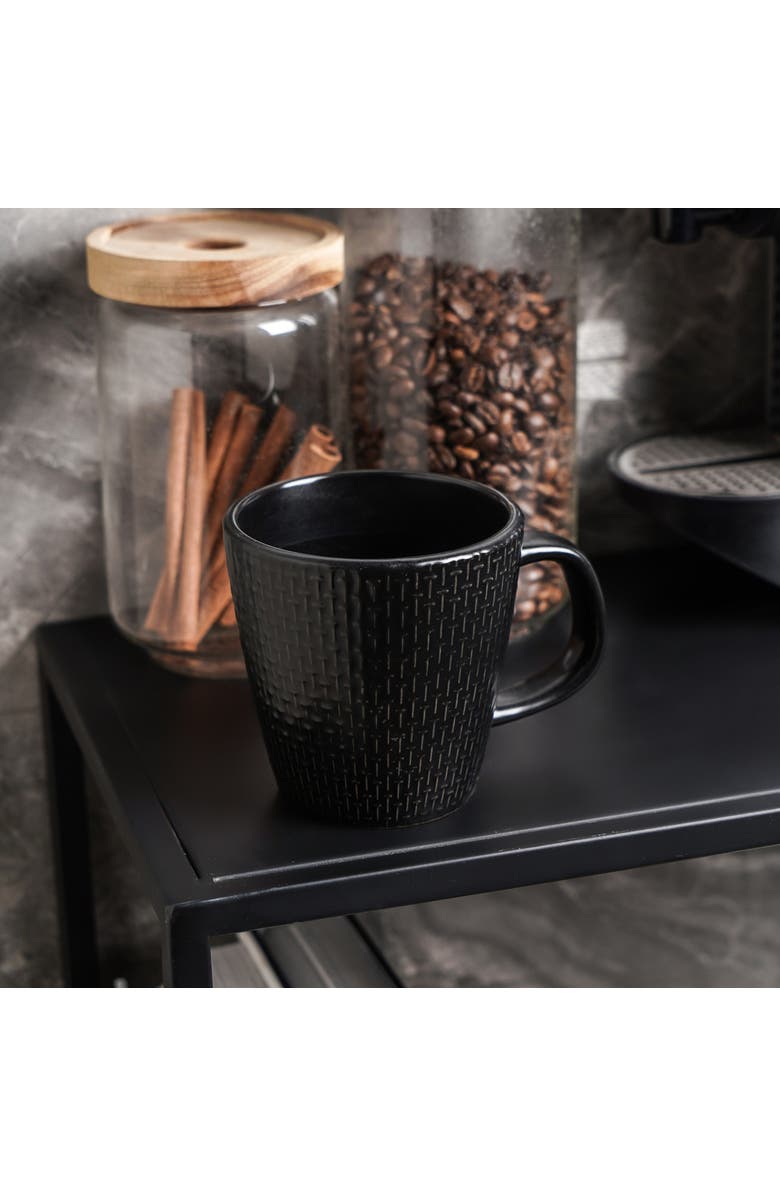 Stone Lain Abigael Stoneware 4-Piece Mug Set, Alternate, color, Black