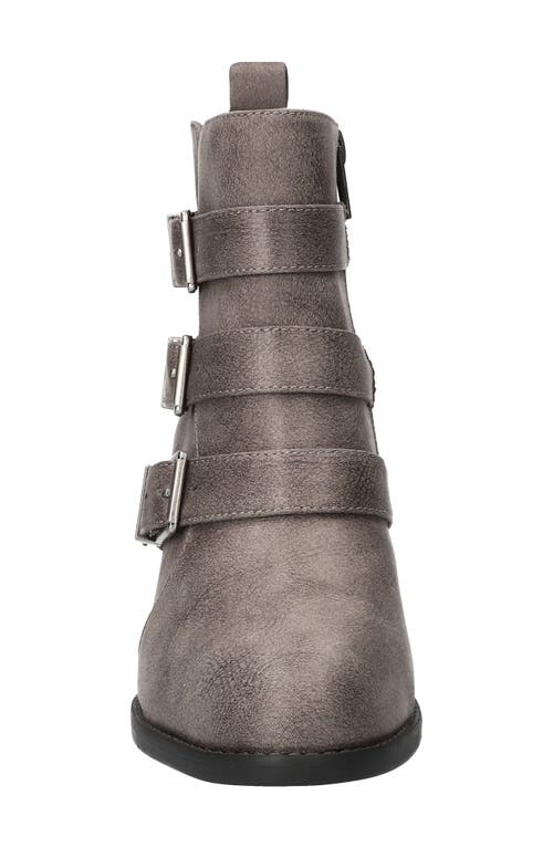 Bella Vita Bowie Buckle Strap Bootie In Gray