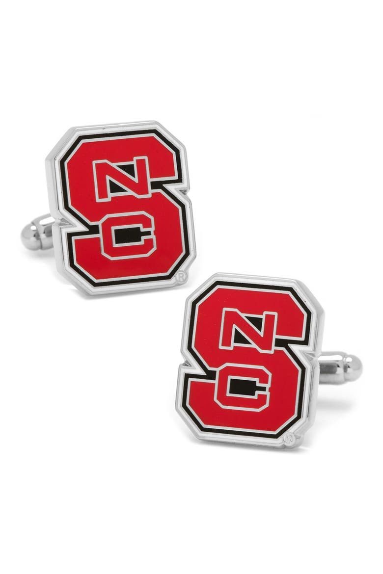 NC State Wolfpack Cuff Links, Main, color, RED
