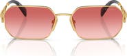 Prada 58mm Gradient Rectangular Sunglasses
