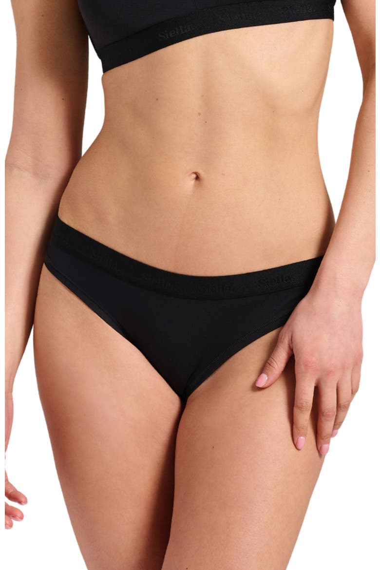 Organic Cotton Bikini, Main, color, Black
