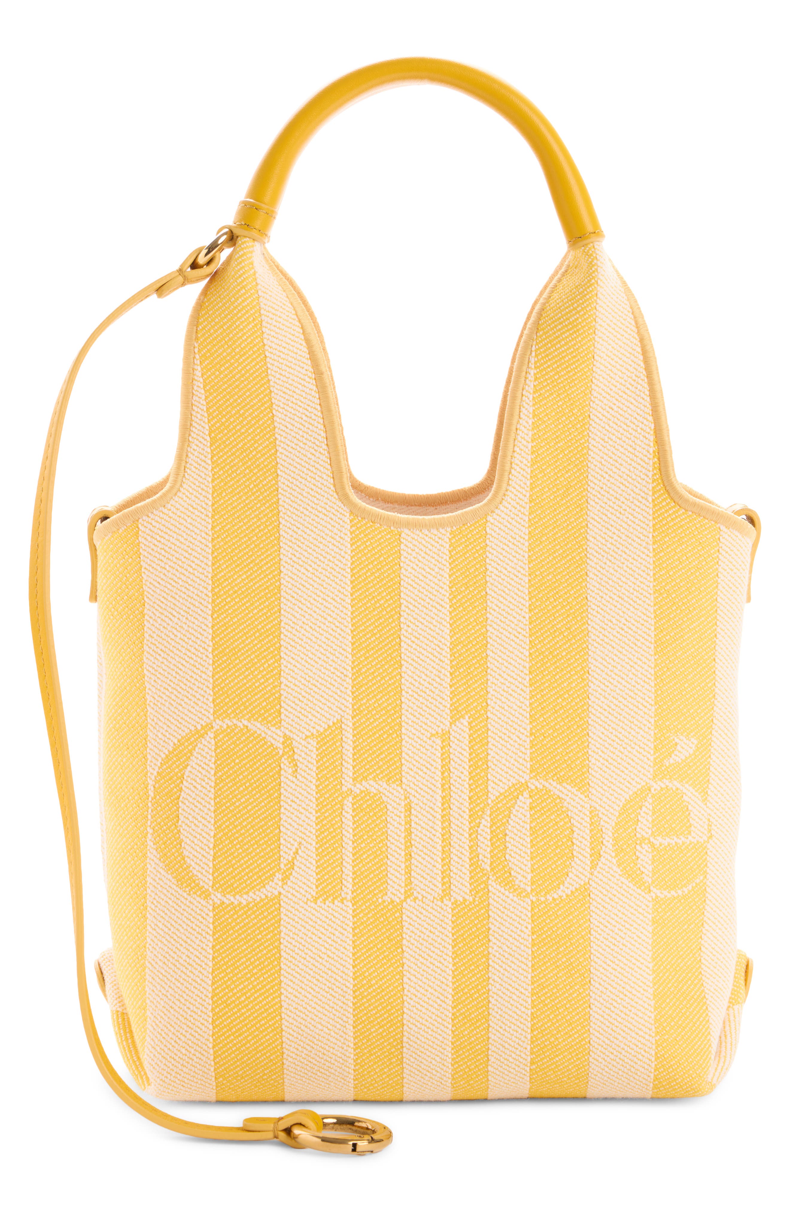 Mini Stripy Jacquard Stripe Crossbody Tote, Alternate, color, RADIANT YELLOW