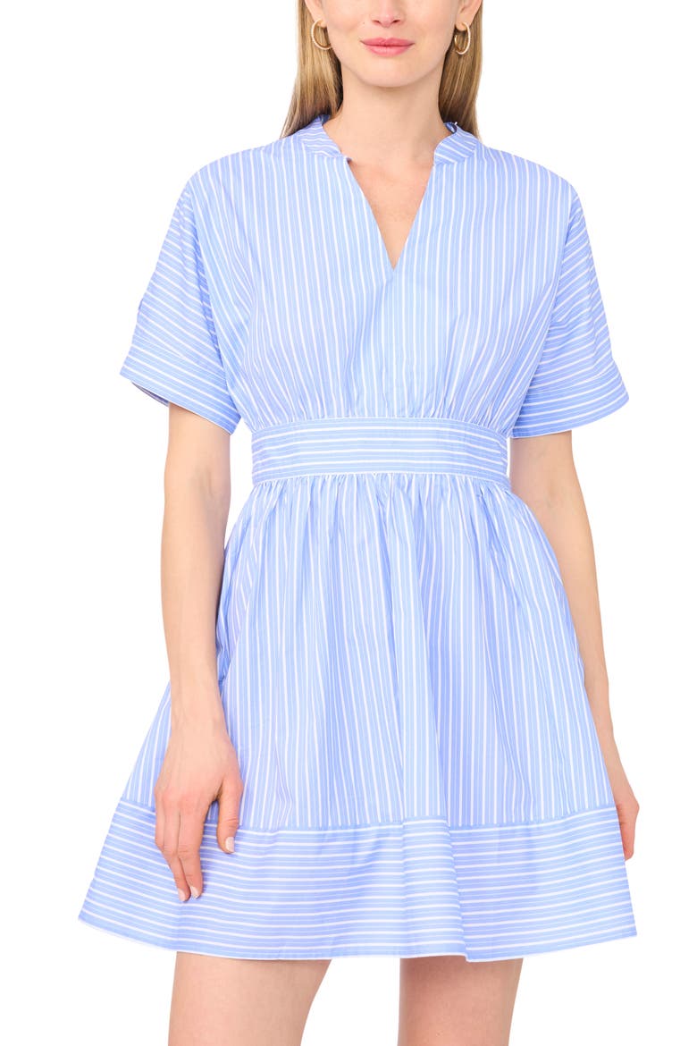 V-Neck Mini Dress, Alternate, color, SERENITY