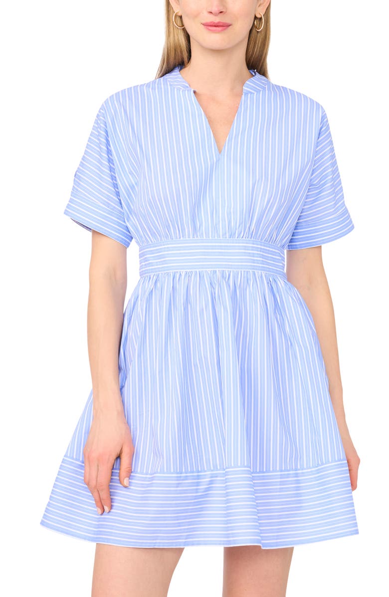 Ted Baker V-Neck Mini Dress, Alternate, color, Serenity