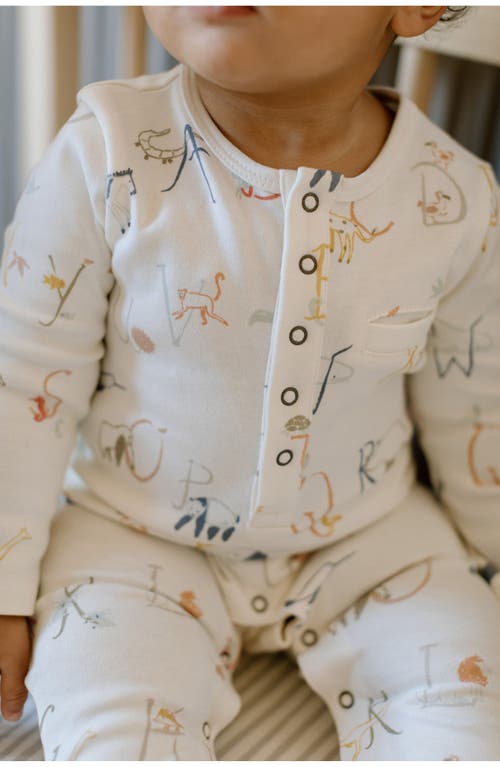 Pehr Henley Organic Cotton Romper In A To Zoo