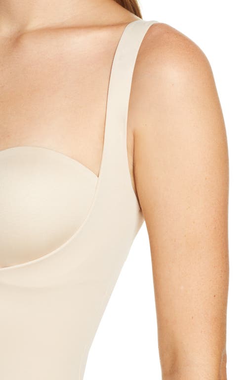 Tc Back Magic® Open-bust Thigh Slimming Bodysuit In Warm Beige