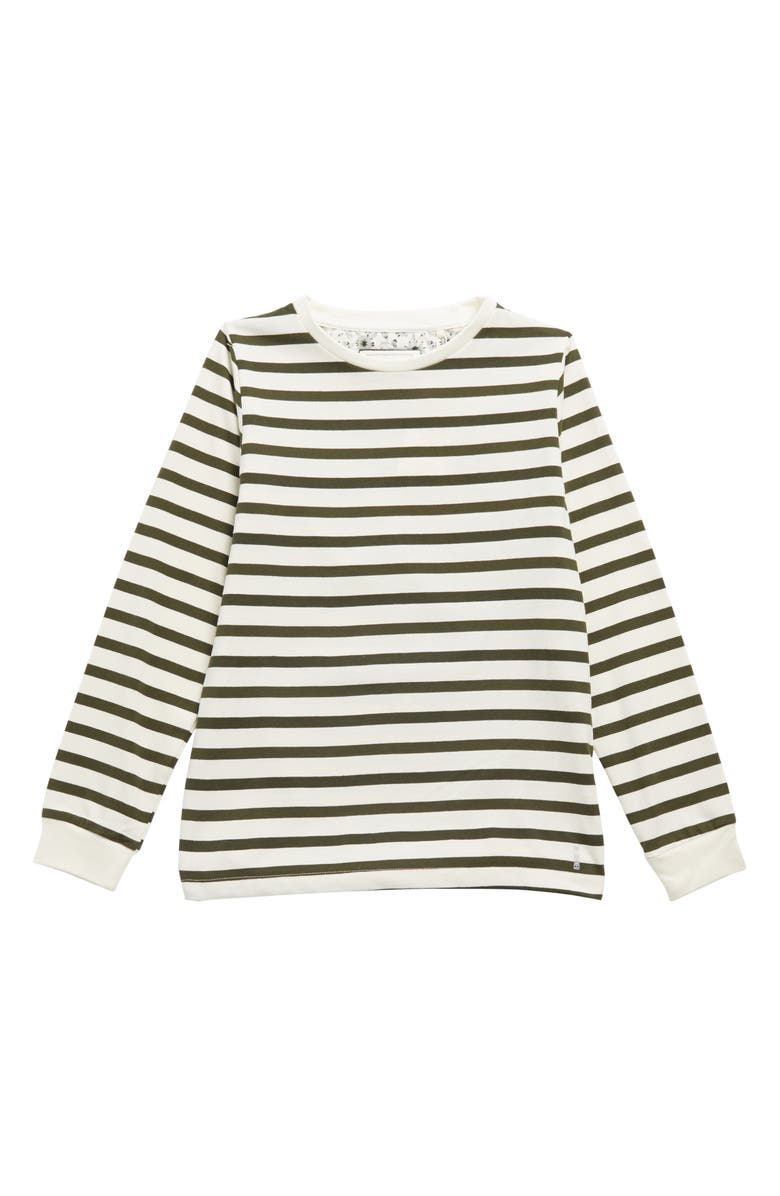 DENIM AND FLOWER Kids' Long Sleeve Stripe Tee, Main, color, 