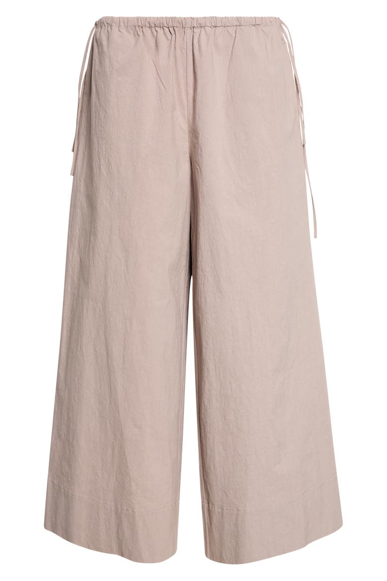 Technical Wide Leg Organic Cotton Blend Pants, Alternate, color, GREY STONE