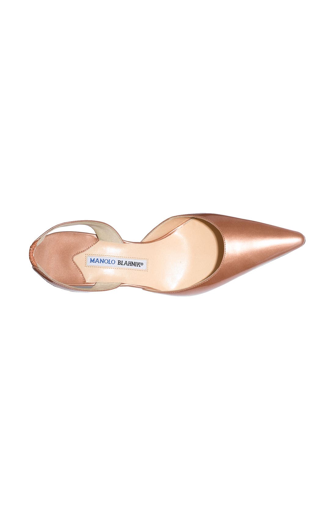 'Carolyne' Slingback Pump, Alternate, color, METAL PATENT FLESH