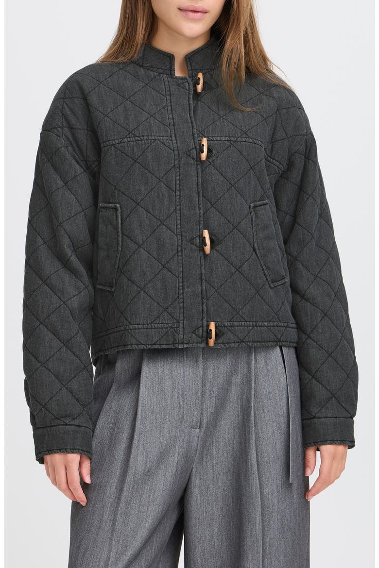 Quilted Jacket, Main, color, DENIM GREY