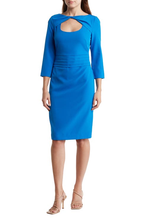 Zosia Twist Front Sheath Dress