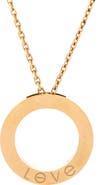 Pre-Owned Cartier 3 Diamonds Love Pendant Necklace 18K Yellow Gold and Diamonds