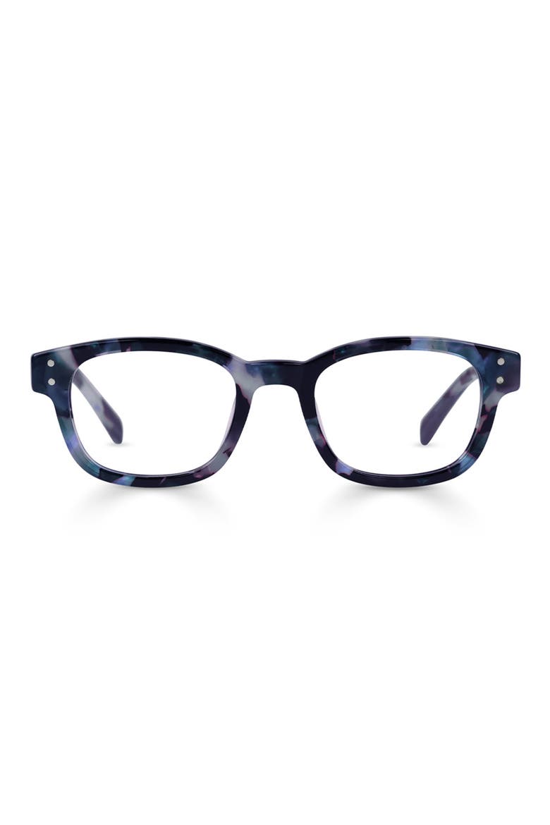 Biff 51mm Square Reading Glasses, Main, color, BLUEBERRY TORTOISE