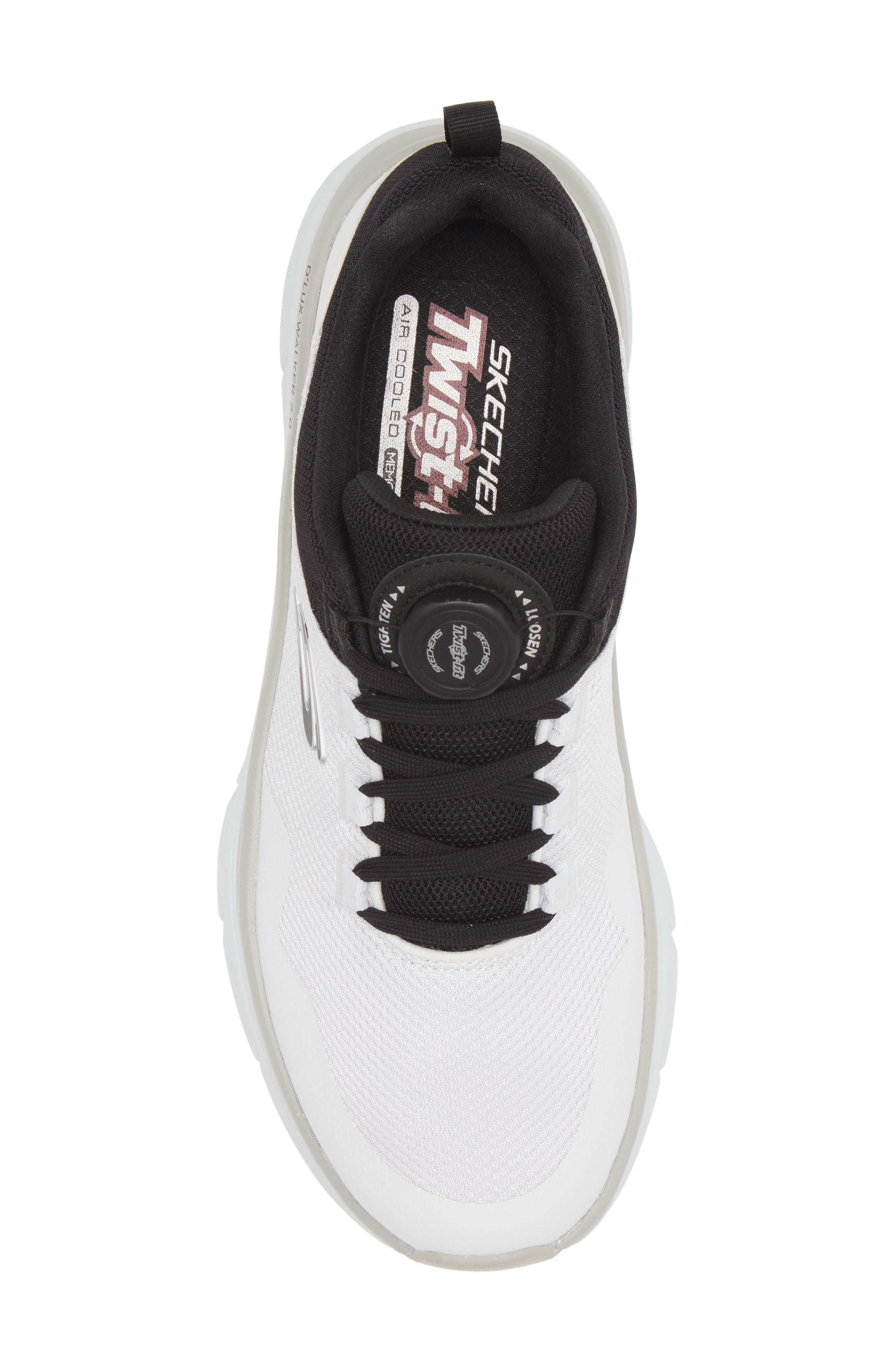 SKECHERS D'Lux Walker SR Sneaker, Alternate, color, White/ Black