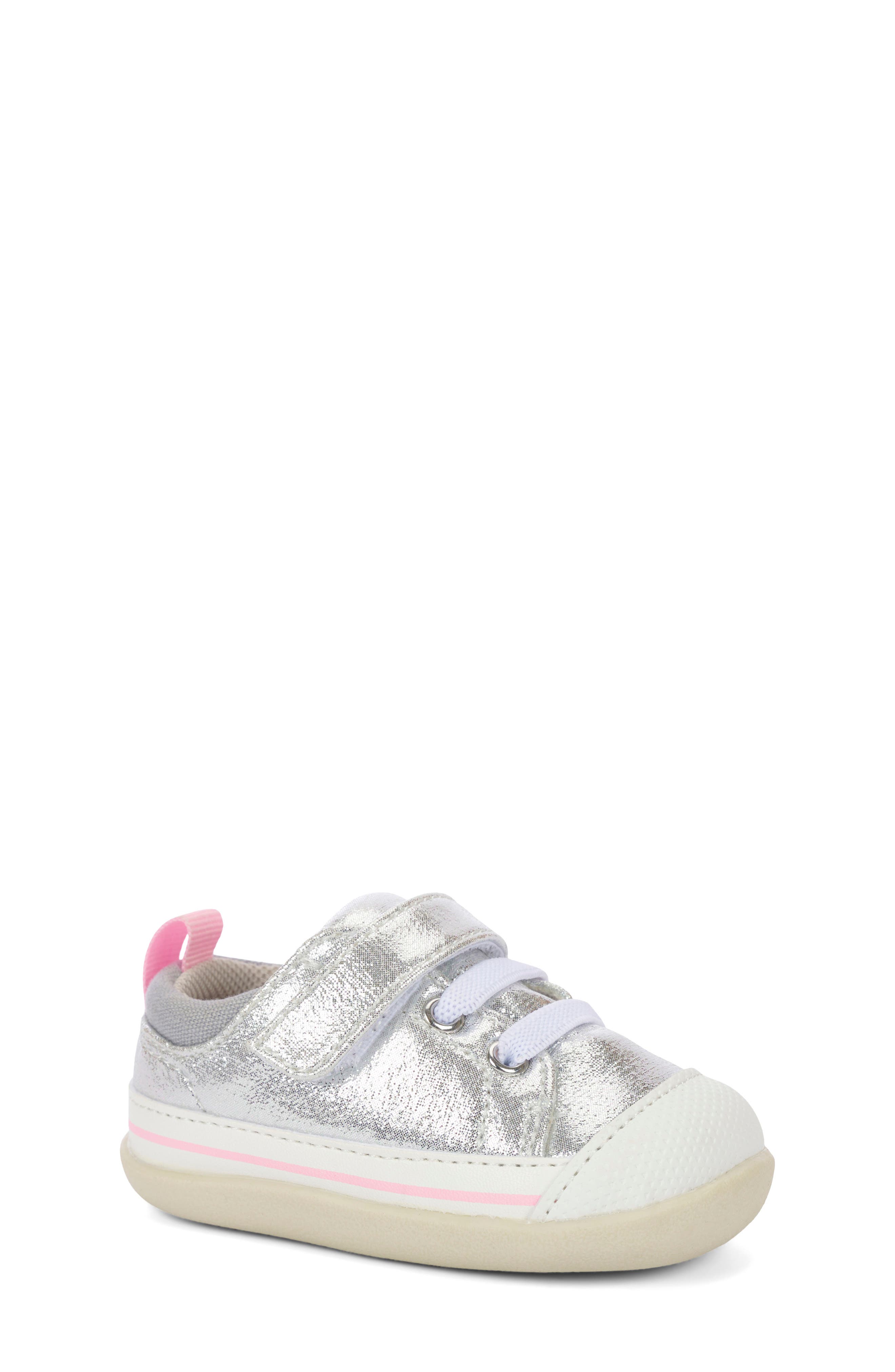 Stevie II Sneaker, Main, color, SILVER SHIMMER