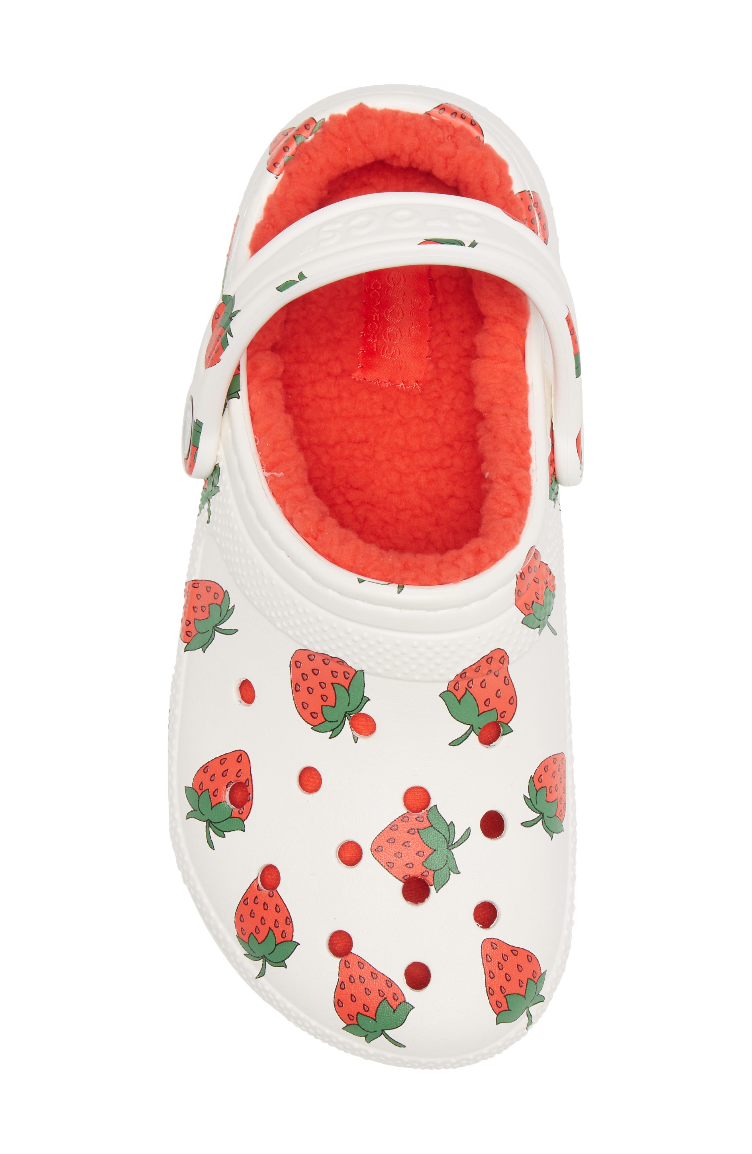 CROCS™ Classic Lined Vacay Vibes Clog, Alternate, color, WHITE STRAWBERRY