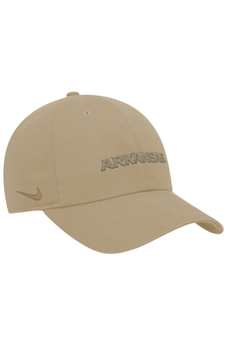 Men's Nike Beige Arkansas Razorbacks Club Adjustable Hat, Alternate, color, Beige