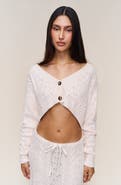 Guizio Noah Wool Cable Crop Cardigan