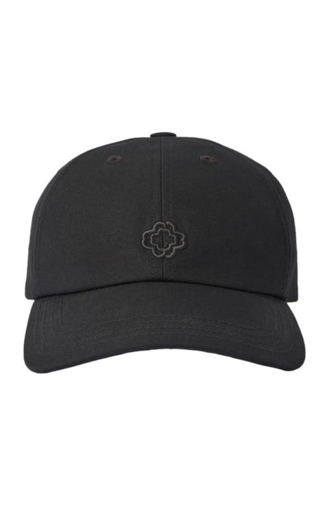 Cotton cap with gold-tone buckle