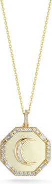 CHLOE AND MADISON Moon Pendant Necklace