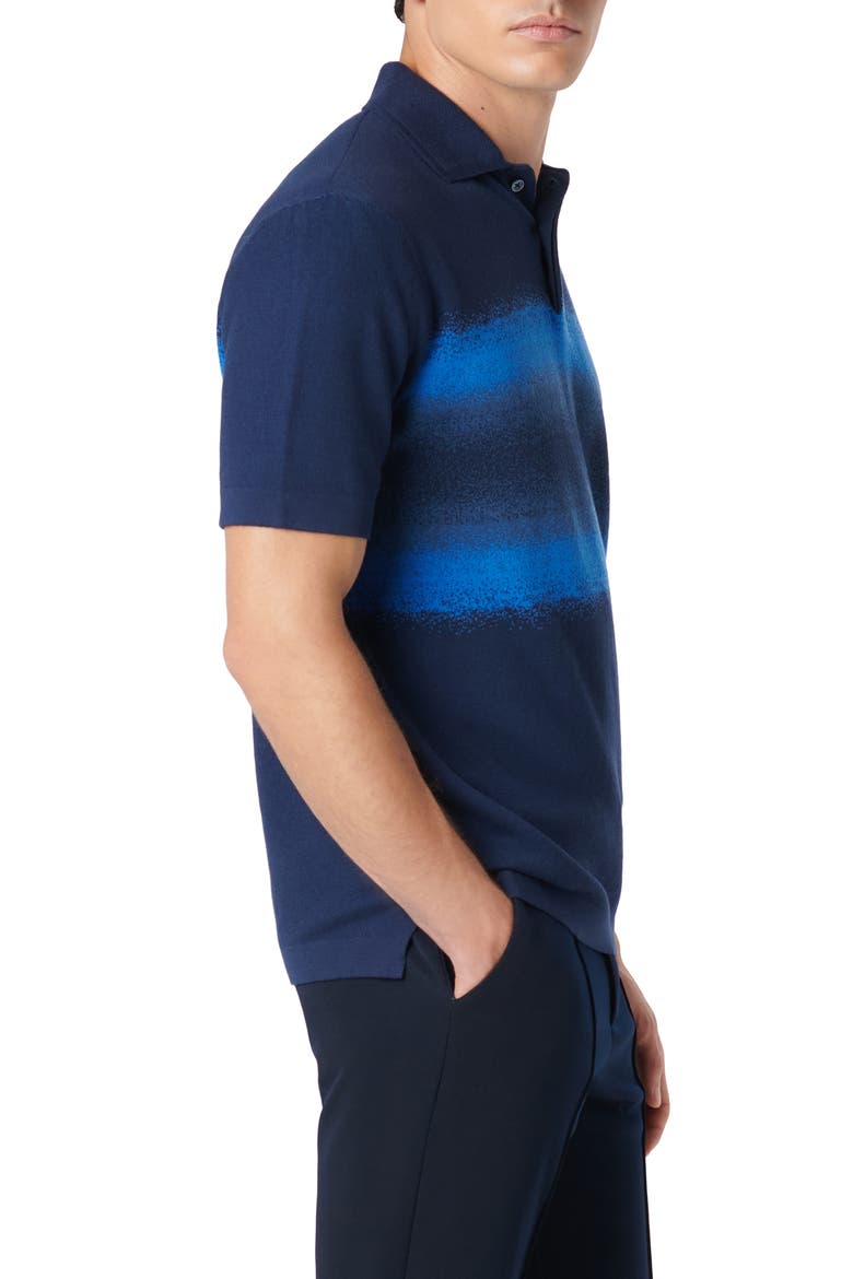 Cotton & Silk Polo, Alternate, color, NAVY