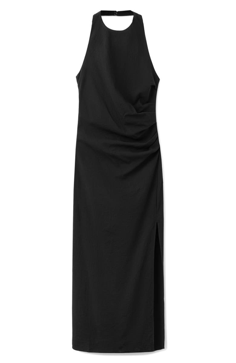 MANGO Featuring Hailey Bieber Lola Halter Neck Dress, Alternate, color,