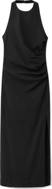 MANGO Starring Hailey Bieber Lola Halter Neck Dress