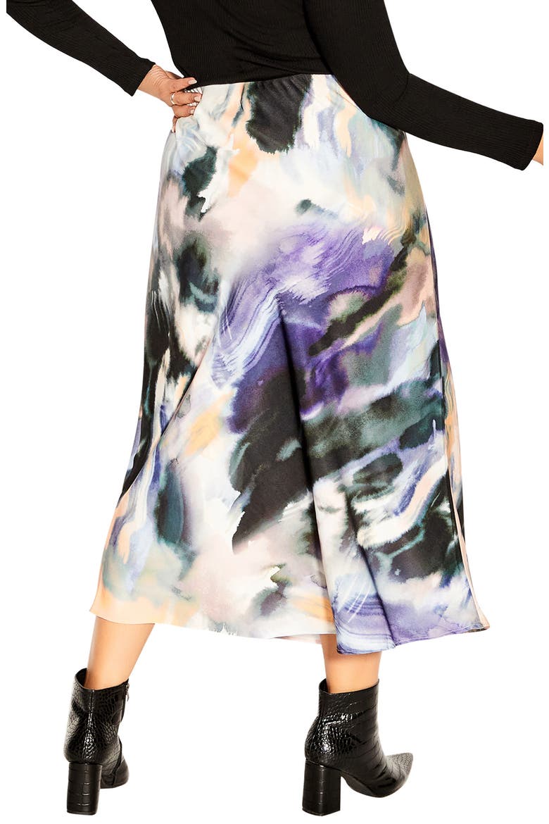 Dazed Satin Skirt, Alternate, color, MIST