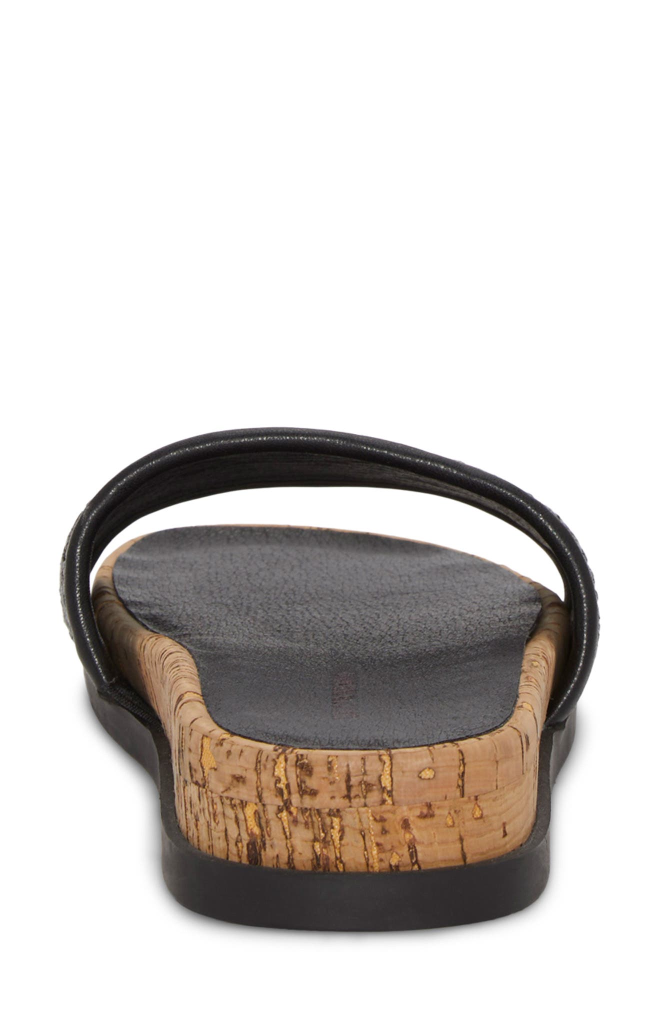 Lucky Brand Dylina Slide Sandal, Alternate, color, Black Raffia Pu