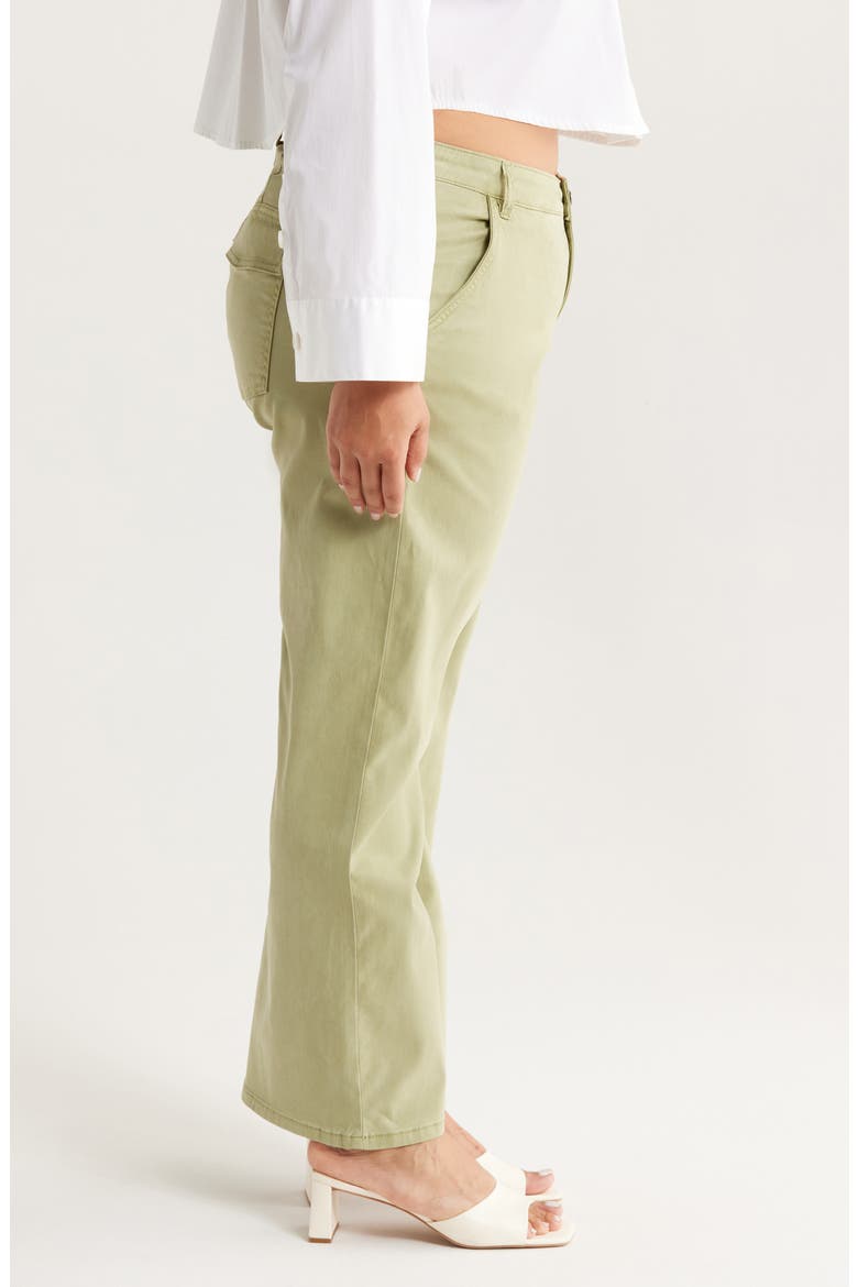 Meg High Waist Wide Leg Twill Pants, Alternate, color, PISTACHIO