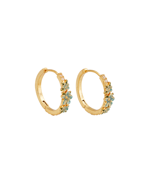 Floral Wreath Hoop Earrings