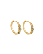 Fable England Floral Wreath Hoop Earrings