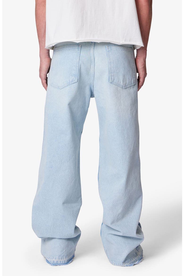 Offset Button Baggy Jeans, Alternate, color, LIGHT BLUE
