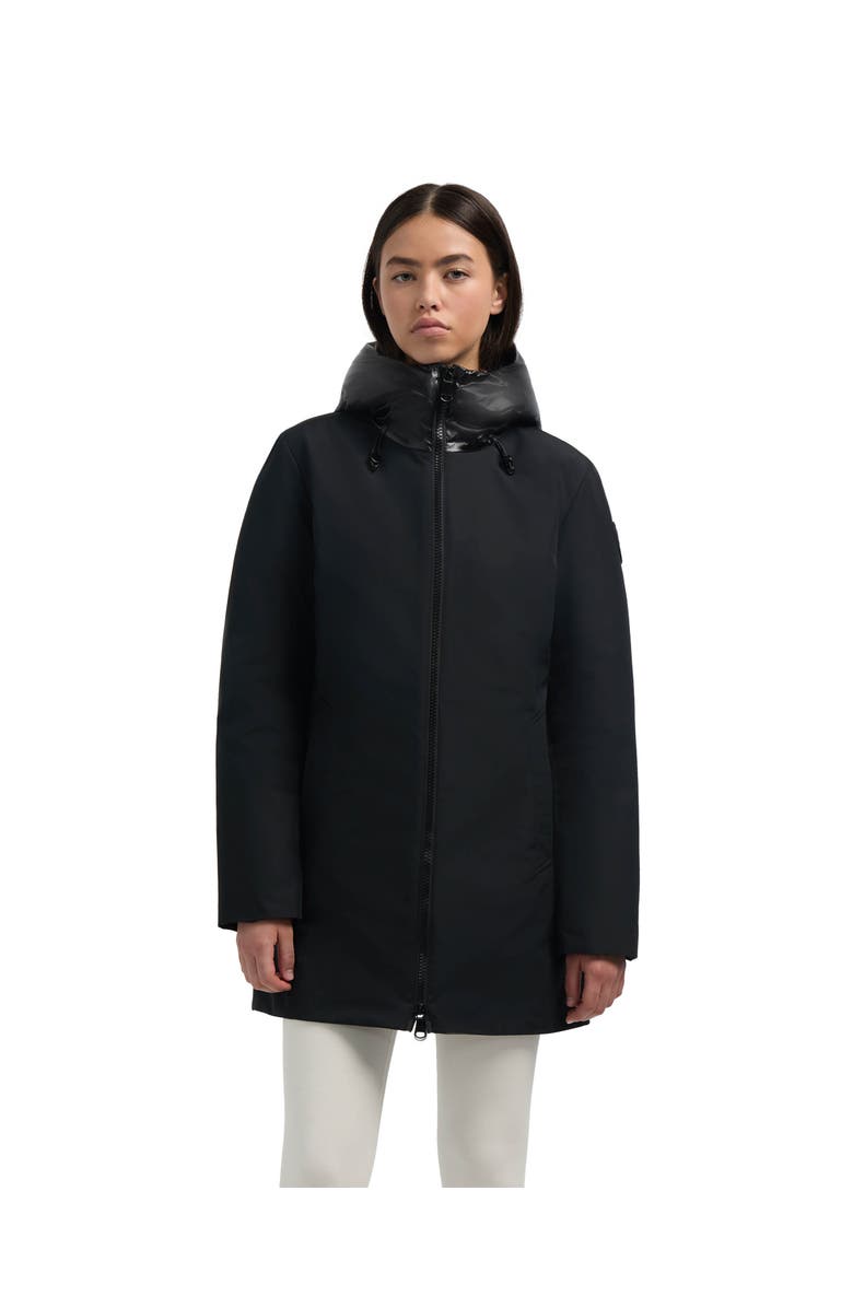 Pajar Nova Mixed Media 3-in-1 Coat with Fixed Hood, Main, color, Black