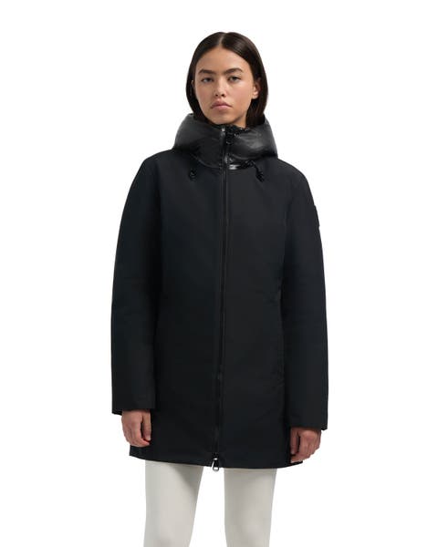Nova Mixed Media 3-in-1 Coat with Fixed Hood