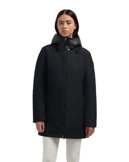 Pajar Nova Mixed Media 3-in-1 Coat With Fixed Hood In Black