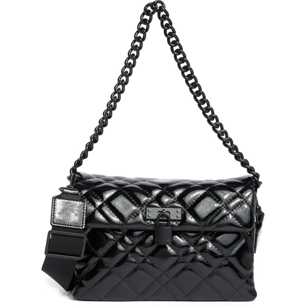 Kurt Geiger London Brixton Lock Drench Leather Bag In Black
