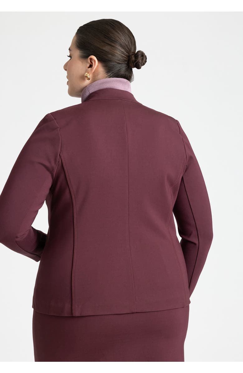 ELOQUII The Ultimate Stretch One Button Blazer, Alternate, color, Vineyard Wine