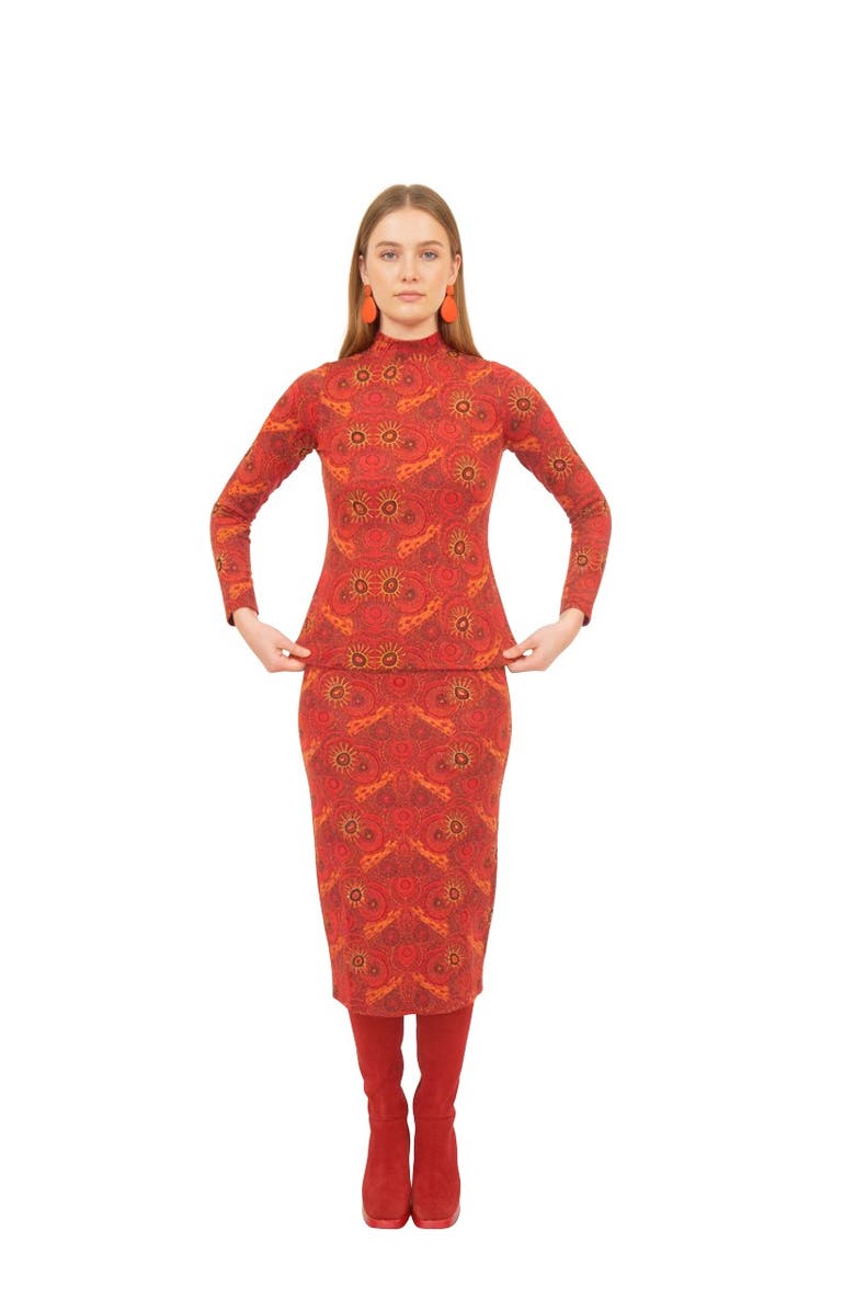 KAHINDO Banjul Pencil Skirt, Main, color, Red