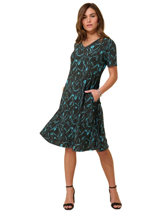 Plus Size Stretch Knit Pocket Swing Dress