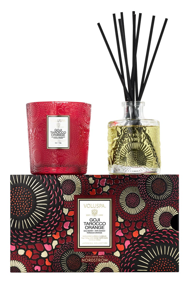 Goji Tarocco Orange Scented Candle & Diffuser Set (Nordstrom Exclusive) (Limited Edition), Main, color, GOJI TAROCCO ORANGE