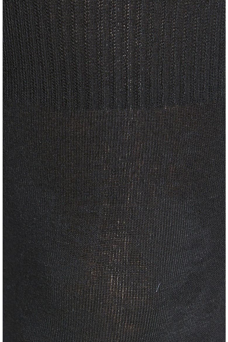 'Secret Socks' Tights, Alternate, color, BLACK