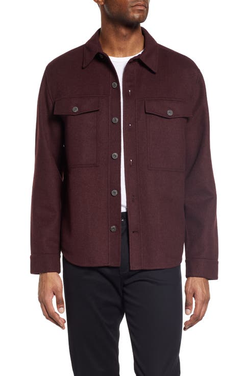 Recycled Wool Blend Shirt Jacket