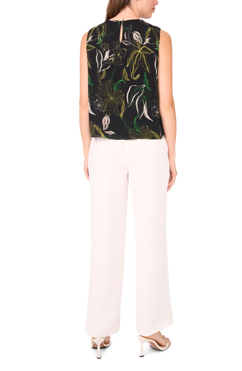 Halogen<sup>®</sup> Gathered Neck Sleeveless Shell, Alternate, color, Rich Black